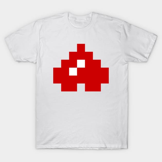 Upside Down 8 Bit Pixel Heart T-Shirt by tinybiscuits